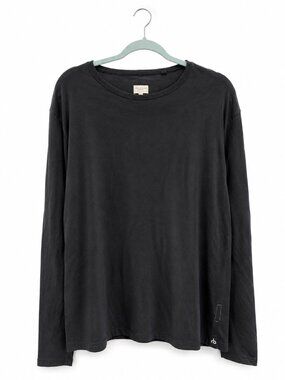 Rag & Bone Black Pima Cotton Long Sleeve Crewneck Tee Shirt XXL